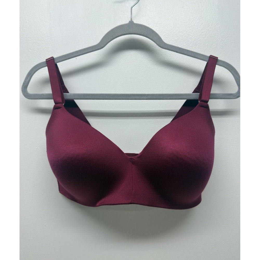 Soma Bra‎ 36D Burgundy Vanishing Wireless Wire Free Back Closure #33